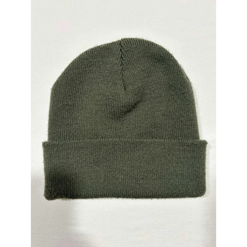 Carhartt Kids Knit Cuffed Beanie Hat Dark Olive Green Logo Patch‎ Winter Cap